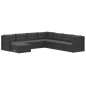 vidaXL Set Mobili da Giardino con Cuscini 8 pz Nero in Polyrattan vidaXL Set Mobili da Giardino con Cuscini 8 pz Nero in Polyrattan