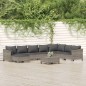 Set Divani da Giardino 9 pz con Cuscini in Polyrattan Grigio Set Divani da Giardino 9 pz con Cuscini in Polyrattan Grigio