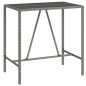 Set Bar da Giardino 5 pz con Cuscini in Polyrattan Grigio Set Bar da Giardino 5 pz con Cuscini in Polyrattan Grigio