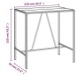 Set Bar da Giardino 5 pz con Cuscini in Polyrattan Grigio Set Bar da Giardino 5 pz con Cuscini in Polyrattan Grigio