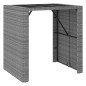 vidaXL Set Bar da Giardino 5 pz con Cuscini in Polyrattan Grigio vidaXL Set Bar da Giardino 5 pz con Cuscini in Polyrattan Grigio