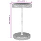 Set Bar Giardino 3pz Grigio Polyrattan e Legno Massello Acacia Set Bar Giardino 3pz Grigio Polyrattan e Legno Massello Acacia