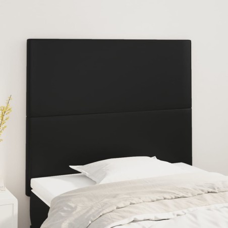 vidaXL Testiera 2 pz Nera 80x5x78/88 cm in Similpelle