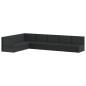 Set Salotto da Giardino con Cuscini 7pz Nero Polyrattan Set Salotto da Giardino con Cuscini 7pz Nero Polyrattan