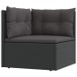 Set Salotto da Giardino con Cuscini 7pz Nero Polyrattan Set Salotto da Giardino con Cuscini 7pz Nero Polyrattan