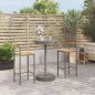 vidaXL Set Bar Giardino 3pz Grigio Polyrattan e Legno Massello Acacia vidaXL Set Bar Giardino 3pz Grigio Polyrattan e Legno Massello Acacia
