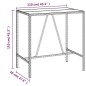 Set Bar Giardino 5pz Grigio Polyrattan e Legno Massello Acacia Set Bar Giardino 5pz Grigio Polyrattan e Legno Massello Acacia