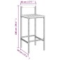 vidaXL Set Bar Giardino 9pz Grigio Polyrattan e Legno Massello Acacia vidaXL Set Bar Giardino 9pz Grigio Polyrattan e Legno Massello Acacia