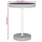 Set Bar Giardino 5 pz Nero Polyrattan e Legno Massello Acacia