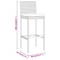 Set Bar da Giardino 5 pz con Cuscini in Polyrattan Nero Set Bar da Giardino 5 pz con Cuscini in Polyrattan Nero
