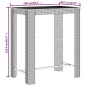Set Bar Giardino 5 pz Nero Polyrattan e Legno Massello Acacia Set Bar Giardino 5 pz Nero Polyrattan e Legno Massello Acacia