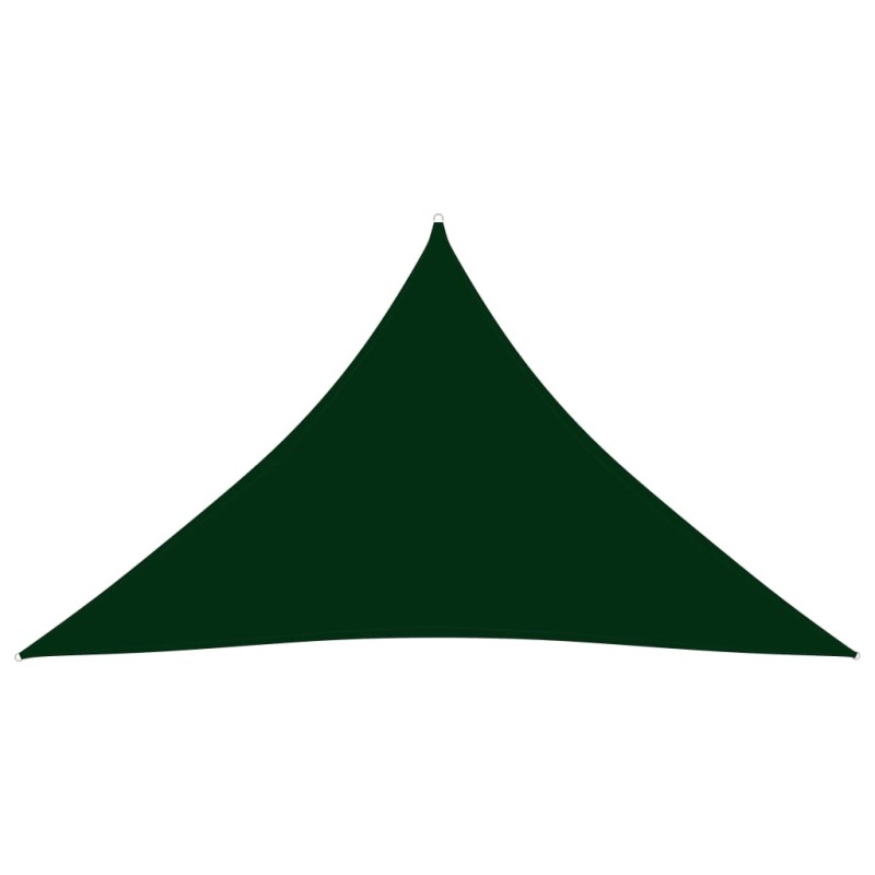 Parasole a Vela Oxford Triangolare 3,5x3,5x4,9 m Verde Scuro Parasole a Vela Oxford Triangolare 3,5x3,5x4,9 m Verde Scuro