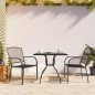 Set da Pranzo da Giardino 3 pz in Acciaio Antracite Set da Pranzo da Giardino 3 pz in Acciaio Antracite