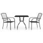 Set da Pranzo da Giardino 3 pz in Acciaio Antracite Set da Pranzo da Giardino 3 pz in Acciaio Antracite