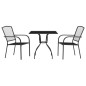 Set da Pranzo da Giardino 3 pz in Acciaio Antracite Set da Pranzo da Giardino 3 pz in Acciaio Antracite