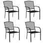 Set da Pranzo da Giardino 5 pz in Acciaio Antracite Set da Pranzo da Giardino 5 pz in Acciaio Antracite