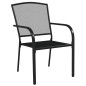 Set da Pranzo da Giardino 5 pz in Acciaio Antracite Set da Pranzo da Giardino 5 pz in Acciaio Antracite