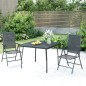 Set da Pranzo da Giardino 3 pz in Acciaio Antracite Set da Pranzo da Giardino 3 pz in Acciaio Antracite
