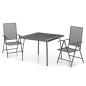 Set da Pranzo da Giardino 3 pz in Acciaio Antracite Set da Pranzo da Giardino 3 pz in Acciaio Antracite