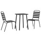 Set da Pranzo da Giardino 3 pz in Acciaio Antracite Set da Pranzo da Giardino 3 pz in Acciaio Antracite