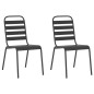 Set da Pranzo da Giardino 3 pz in Acciaio Antracite Set da Pranzo da Giardino 3 pz in Acciaio Antracite
