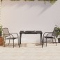 Set da Pranzo da Giardino 3 pz in Acciaio Antracite Set da Pranzo da Giardino 3 pz in Acciaio Antracite
