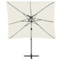 Ombrellone a Sbalzo con Doppia Copertura 250x250 cm Sabbia Ombrellone a Sbalzo con Doppia Copertura 250x250 cm Sabbia