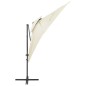 Ombrellone a Sbalzo con Doppia Copertura 250x250 cm Sabbia Ombrellone a Sbalzo con Doppia Copertura 250x250 cm Sabbia