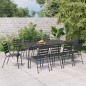 Set da Pranzo da Giardino 11 pz in Acciaio Antracite Set da Pranzo da Giardino 11 pz in Acciaio Antracite