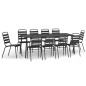 Set da Pranzo da Giardino 11 pz in Acciaio Antracite Set da Pranzo da Giardino 11 pz in Acciaio Antracite