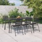 vidaXL Set da Pranzo da Giardino 7 pz in Acciaio Antracite vidaXL Set da Pranzo da Giardino 7 pz in Acciaio Antracite
