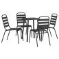 Set da Pranzo da Giardino 5 pz in Acciaio Antracite Set da Pranzo da Giardino 5 pz in Acciaio Antracite