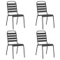 Set da Pranzo da Giardino 5 pz in Acciaio Antracite Set da Pranzo da Giardino 5 pz in Acciaio Antracite