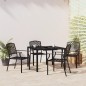 Set da Pranzo da Giardino 5 pz in Acciaio Antracite Set da Pranzo da Giardino 5 pz in Acciaio Antracite