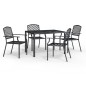 Set da Pranzo da Giardino 5 pz in Acciaio Antracite Set da Pranzo da Giardino 5 pz in Acciaio Antracite
