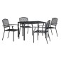 Set da Pranzo da Giardino 5 pz in Acciaio Antracite Set da Pranzo da Giardino 5 pz in Acciaio Antracite