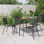 Set da Pranzo da Giardino 5 pz in Acciaio Antracite Set da Pranzo da Giardino 5 pz in Acciaio Antracite
