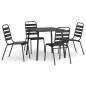 Set da Pranzo da Giardino 5 pz in Acciaio Antracite Set da Pranzo da Giardino 5 pz in Acciaio Antracite