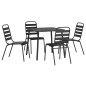 Set da Pranzo da Giardino 5 pz in Acciaio Antracite Set da Pranzo da Giardino 5 pz in Acciaio Antracite