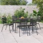 Set da Pranzo da Giardino 7 pz in Acciaio Antracite Set da Pranzo da Giardino 7 pz in Acciaio Antracite