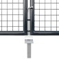 Cancello per Giardino Rete in Acciaio Zincato 289x175 cm Grigio Cancello per Giardino Rete in Acciaio Zincato 289x175 cm Grigio