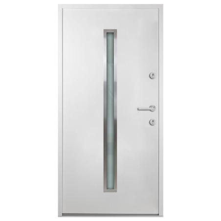 vidaXL Porta Ingresso Bianca 90x200 cm in Alluminio