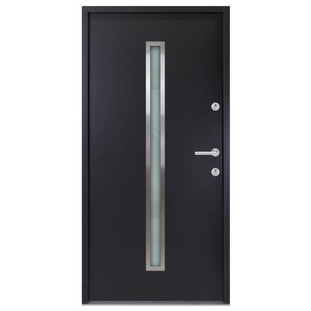 vidaXL Porta Ingresso Antracite 100x200 cm in Alluminio