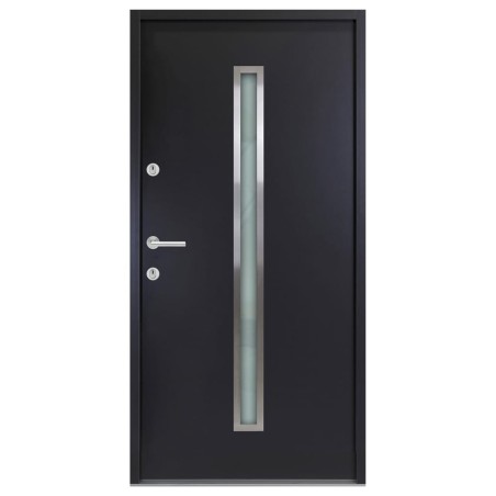 Porta Ingresso Antracite 90x200 cm in Alluminio