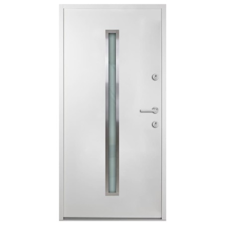 vidaXL Porta Ingresso Bianca 100x200 cm in Alluminio