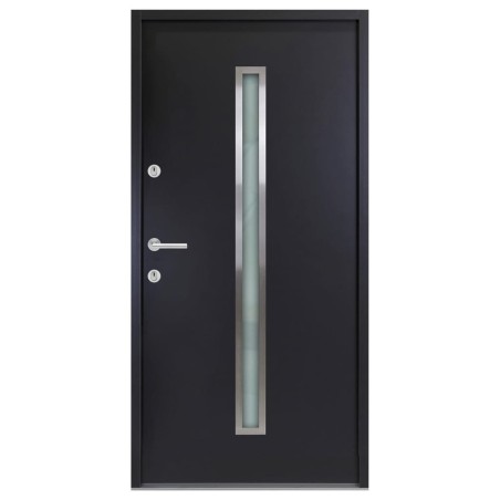 vidaXL Porta Ingresso Antracite 90x200 cm in Alluminio