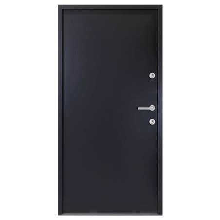 vidaXL Porta Ingresso Antracite 90x200 cm in Alluminio