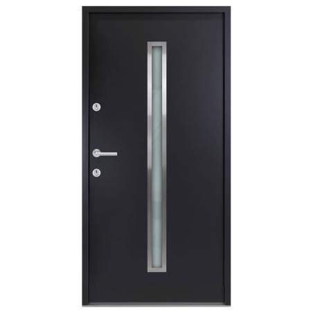 vidaXL Porta Ingresso Antracite 100x200 cm in Alluminio
