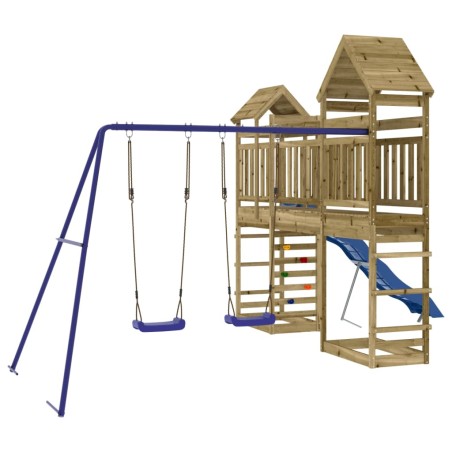Set da Gioco da Esterno in Legno di Pino Impregnato
