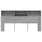 Testiera con Contenitore Grigio Sonoma 200x19x103,5 cm Testiera con Contenitore Grigio Sonoma 200x19x103,5 cm